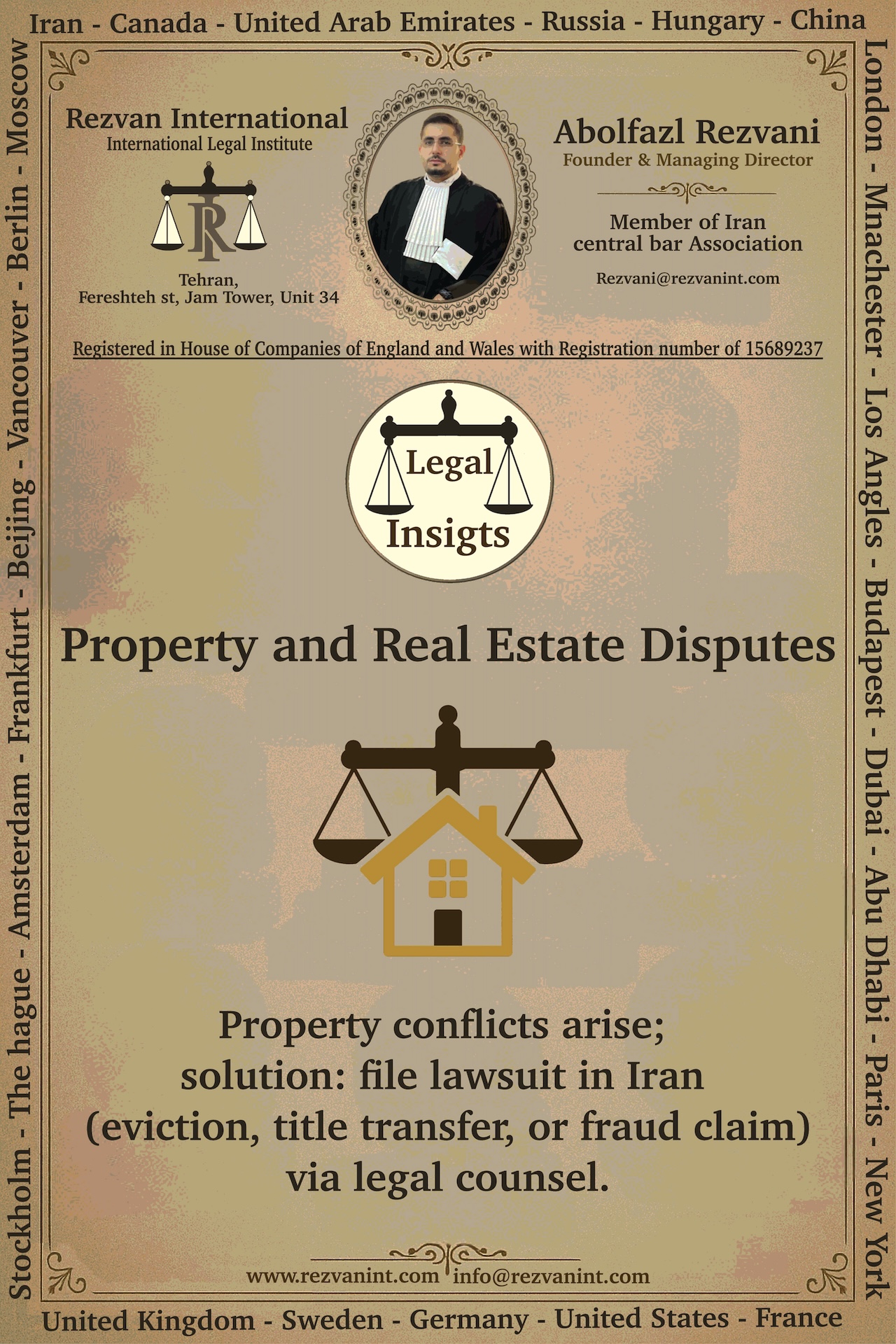 Abolfazl Rezvani lawyer Real Estate and Property law for Iranians Abroad